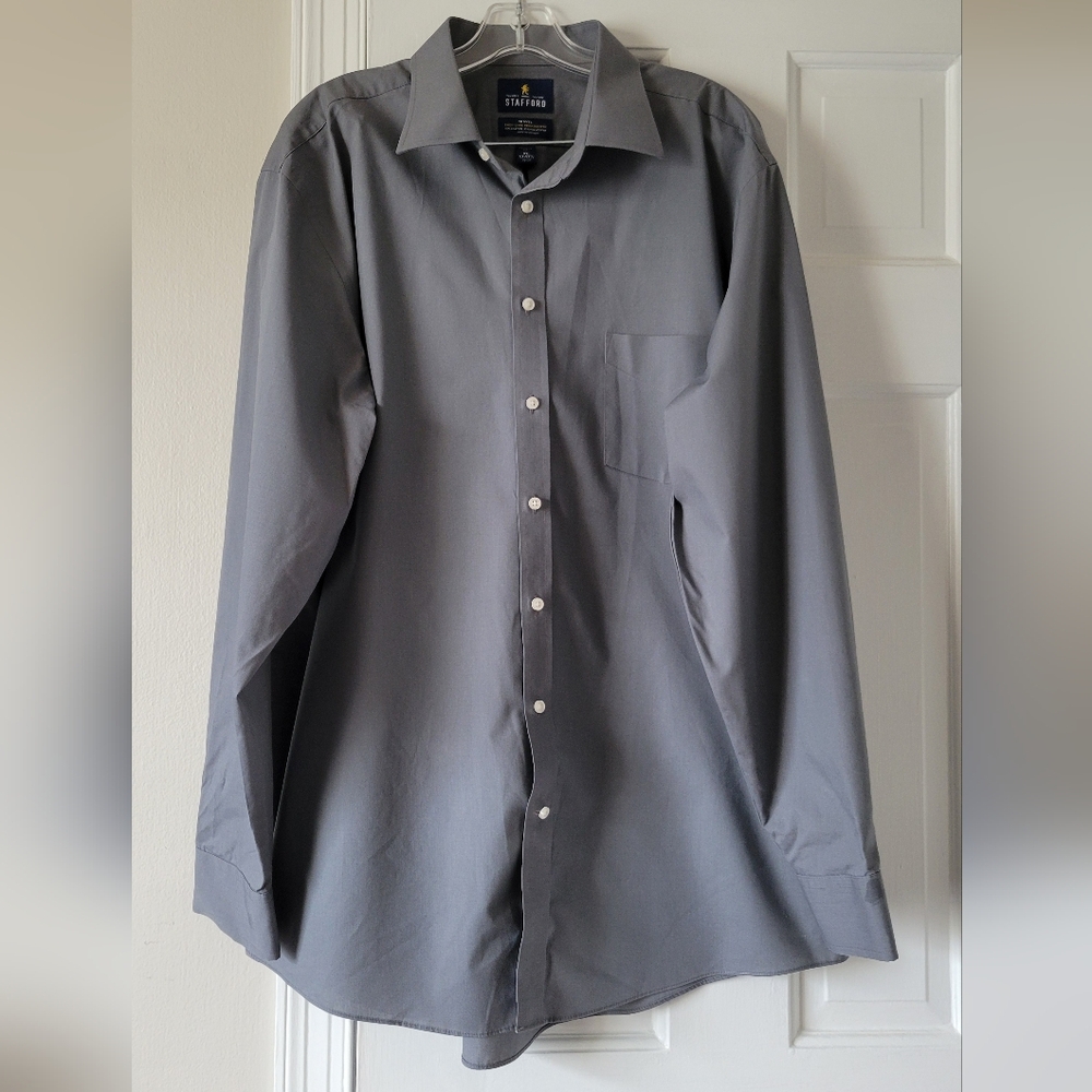 Stafford Charcoal Dress Shirt